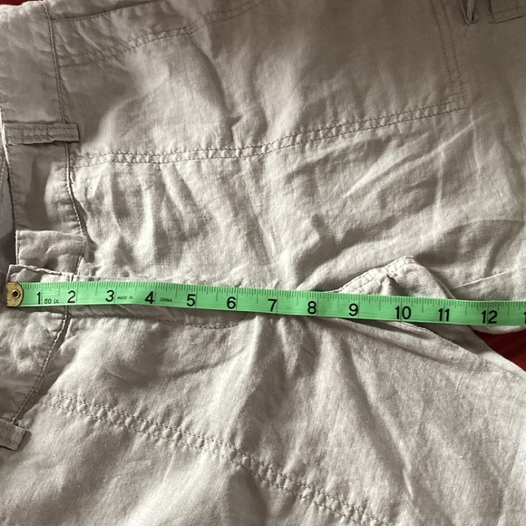 Eileen Fisher 100% Organic Linen Cargo Capri Pants - Picture 8 of 9